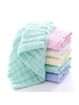 Teri Beri - Baby Muslin 6 Layers Cotton Washcloth Solid Colour (Pack of 5)