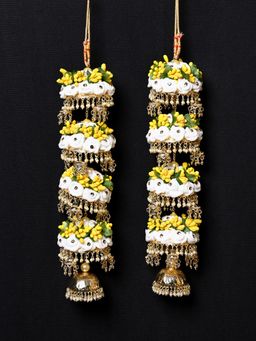 AG'S - Shrishti Yellow Floral Kalira