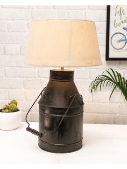 Homesake - Rustic Milk Can Table Lamp Khadi drum