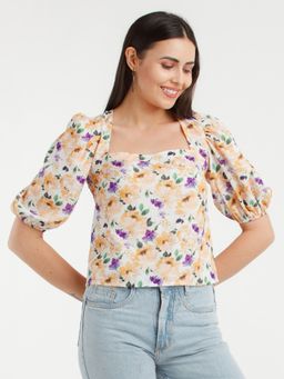 Zink London - Womens Multi-Color Printed Top