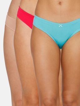 Zivame - Low Rise Full Coverage Bikini Panty Pack Of 3