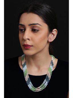 Biba - Multicoloured Jade Beaded Strings Necklace BACWSTYNCK000010SS21MULT