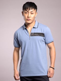 ROOKIES - Blue Half Sleeves Polo T-Shirt