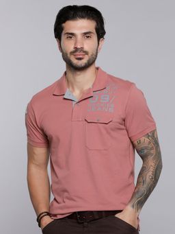 ROOKIES - Rose Gold Half Sleeves Polo T-Shirt