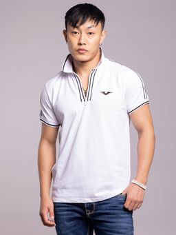 ROOKIES - White Half Sleeves Polo T-Shirt