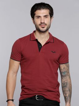 ROOKIES - Red Half Sleeves Polo T-Shirt
