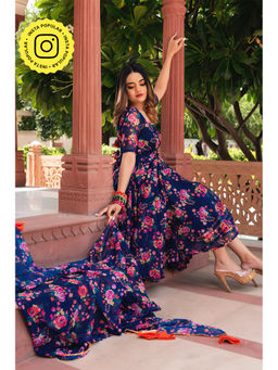 POMCHA - Manjari Organza Phool Jaal Anarkali (Set of 3)