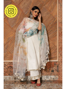 POMCHA - Holi White Suit (Set of 3)