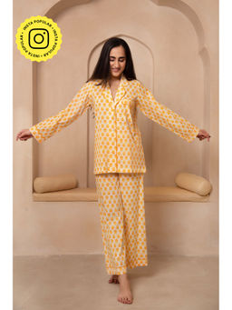 POMCHA - Dhoop Chaav Saanjh Yellow Co-Ord (Set of 2)