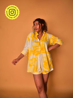 WHY SO BLUE - Viva Yellow Tie and Dye Co-Ord (Set of 2)