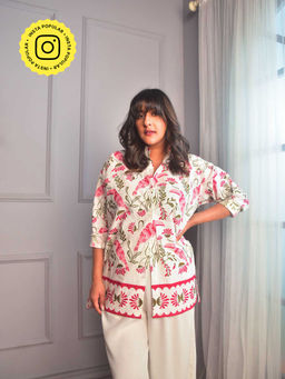 WHY SO BLUE - Anya Printed Shirt