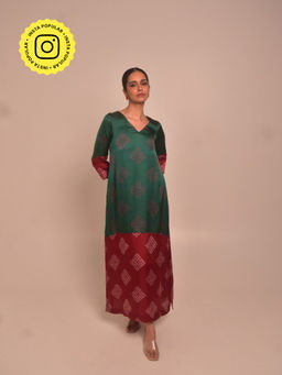 WHY SO BLUE - Kavya Modal Long Dress - Multi-Color