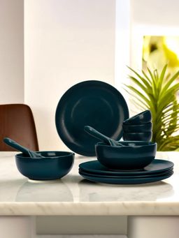 UMAI - Ceramic Dinnerware Teal Set- 12 Pcs