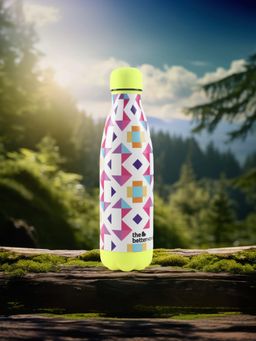 The Better Home - 500ml Insulated Stainless Steel Water Bottle Prism Play Print