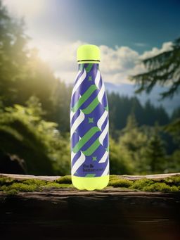 The Better Home - Insulated Stainless Steel Water Bottle 500ml Purple Haze Grid