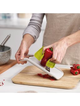Joseph Joseph - Duo Multi-Grip Mandoline, Fruit and Vegetable Slicer with Precision Food Grip, White