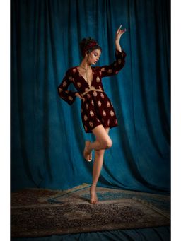 RAISHAA - Burgundy Portia Dress