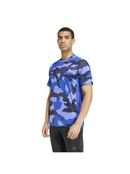 adidas - CAMO AOP T Blue Training Men T-Shirts