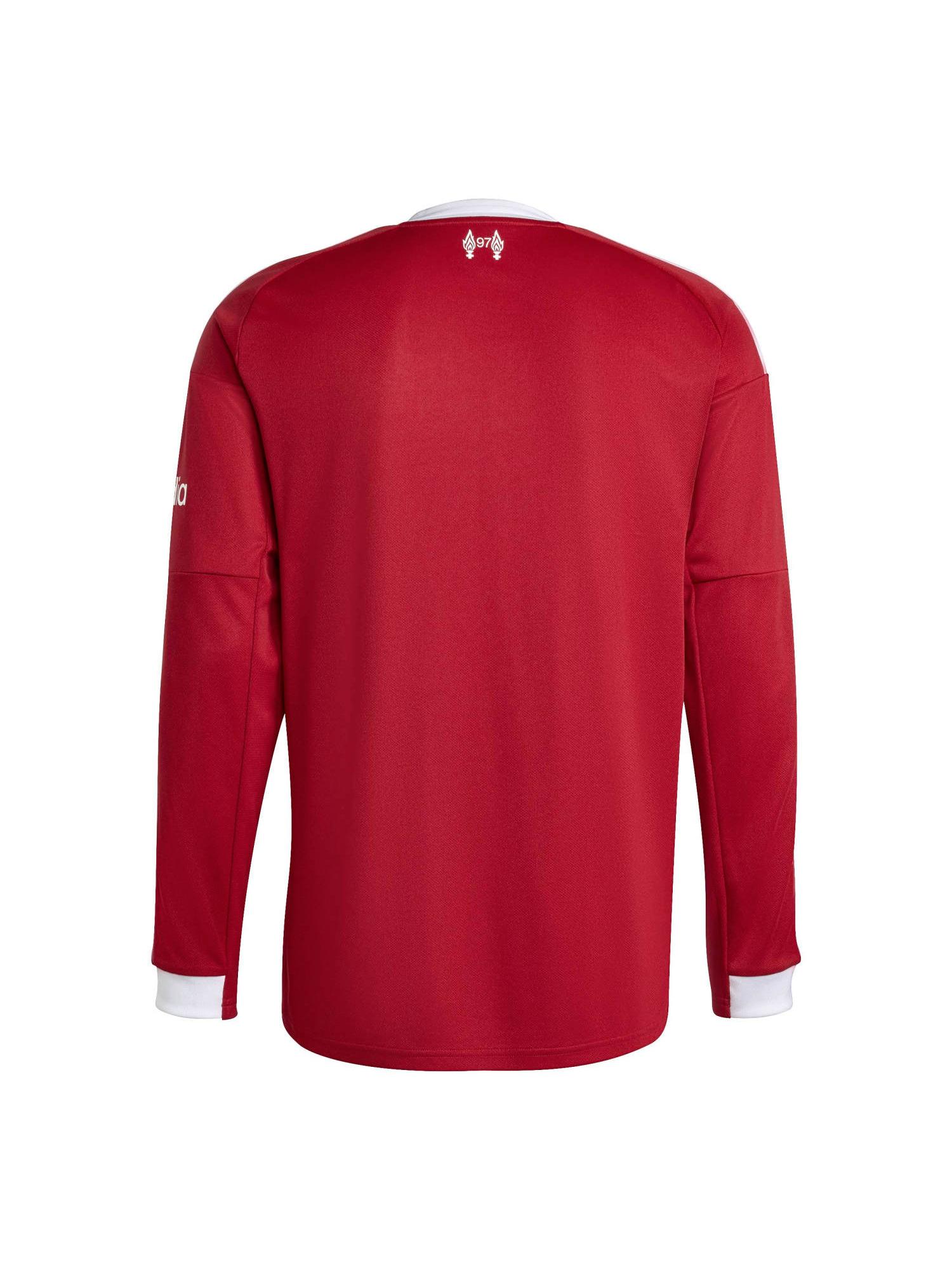red long sleeve football shirt