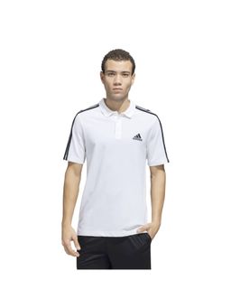 adidas - IN SMU 3S PL White Training Men Polo T-shirt