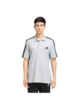 adidas - IN SMU 3S PL Grey Training Men Polo T-shirt