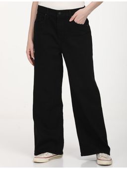 Levi's - Womens Mid Rise Mile High Wide Leg Black Jeans