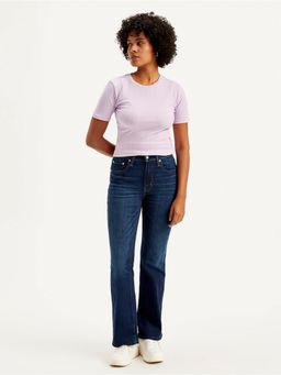 Levi's - Womens High Rise 726 Slim Flare Fit Dark-Blue Jeans