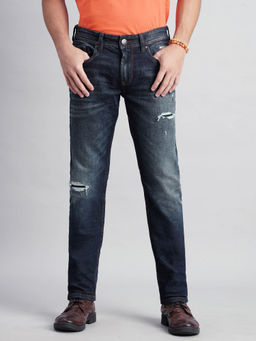 ROOKIES - Dark Blue Mid-Rise Jeans