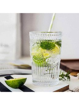 The Artment - Transparent Water & Whiskey Glasses For Home & Kitchen 370ml