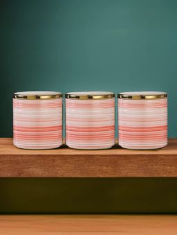 UMAI - Ceramic Jars with Ceramic Lid 720ml Multi-Color (Pack of 3)