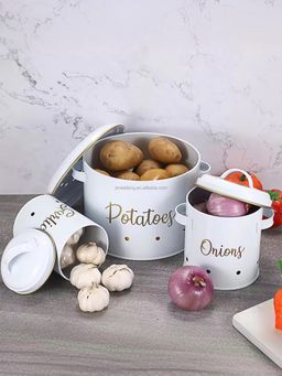 UMAI - Kitchen Storage Baskets White (Pack of 3)