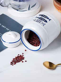 UMAI - Ceramic Jar with Lid 2.5L Blue