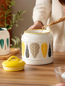UMAI - Ceramic Jar with Lid 2.5L Yellow
