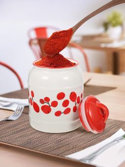 UMAI - Ceramic Jar with Lid 2.5L Red