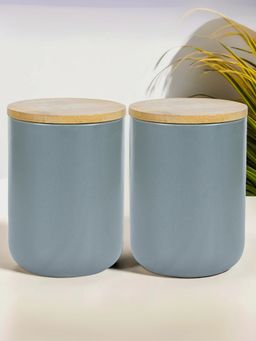 UMAI - Ceramic Jar 800ml Grey (Pack of 2)