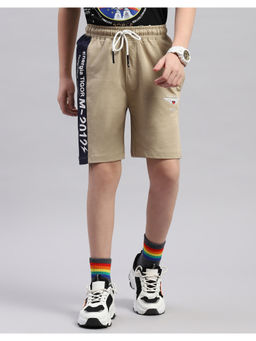 Monte Carlo - Boys Beige Printed Regular Fit Bermuda