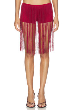 1XBLUE - Long Fringe Hot Pants Red