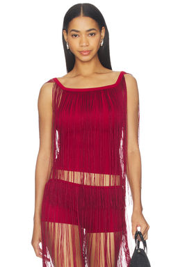1XBLUE - Long Fringe Tank Top