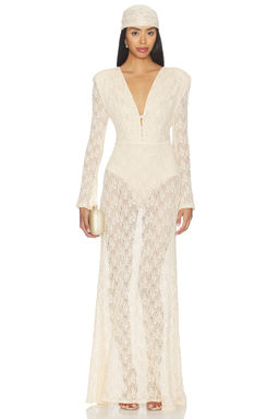AWAVE Studio - Long Sleeve Lace Maxi Dress