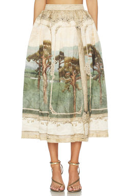 Agua by Agua Bendita - Tangelo Paraiso Midi Skirt