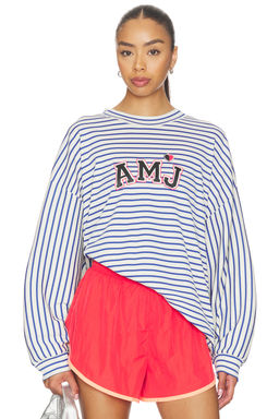 Araminta James - AMJ Waffle Long Sleeve Tee (Dark Navy)