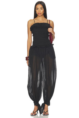 The Andamane - Noor Wide Pants Smocked Jumpsuit