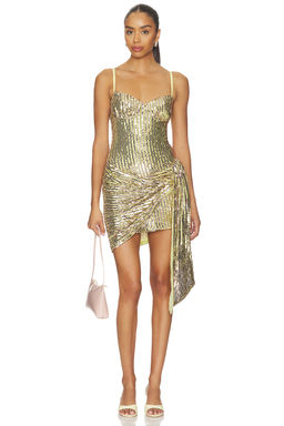 AREA - Wrapped Sequin Mini Dress