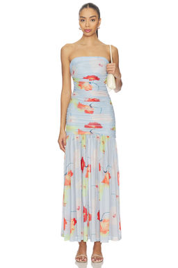 Bardot - Solana Printed Mesh Maxi Dress