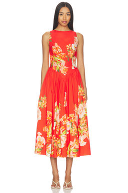 HEMANT AND NANDITA - Boat Neck Midi Dress