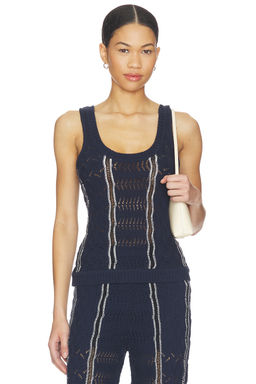 Central Park West - Amber Squiggle Stitch Tank