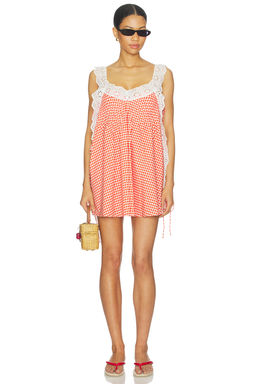 Caroline Constas - Lucilla Eyelet Trimmed Open Back Mini Dress