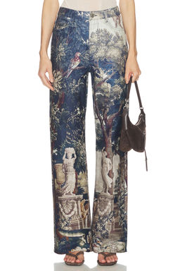 Courtney Zheng - Tapestry Print Jeans