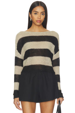Enza Costa - Stripe Linen Bateau Sweater