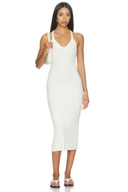 Eterne - V-neck Racerback Midi Dress